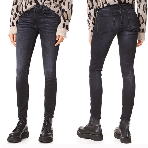 R13 Denim - R13 Allison Black Skinny Dark Moon Jeans